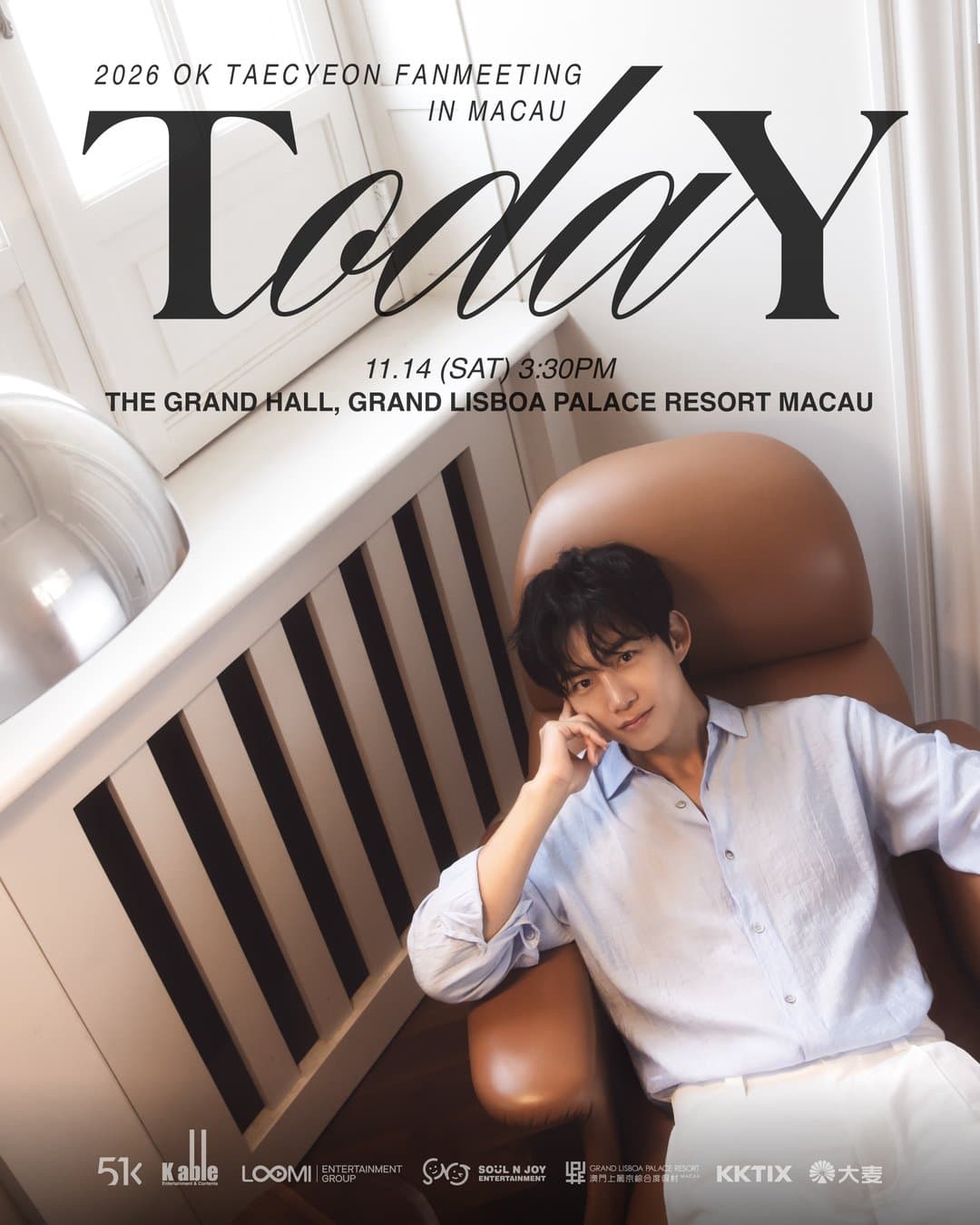 Key visual for the 2026 OK TAECYEON FANMEETING IN MACAU ‘TodaY’